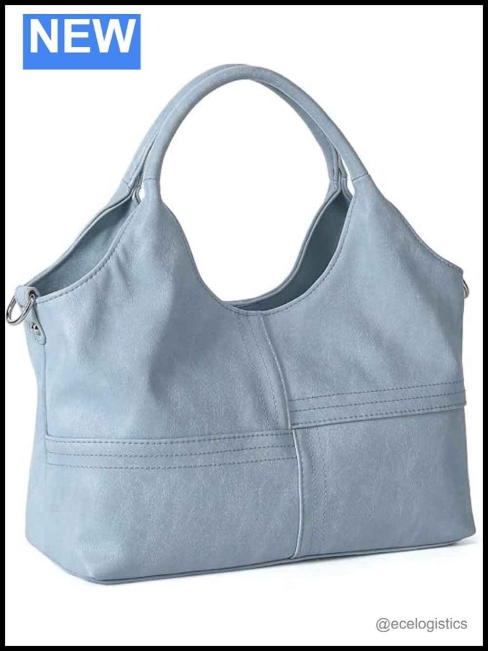 Medium Vegan Leather Tote Handbag Detachable Strap Hobo Satchel